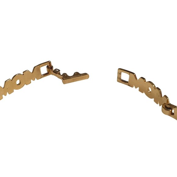 Gold Tone Mom Heart Charm Bracelet Rhinestones Gift Birthday Mothers Day - Picture 3 of 5